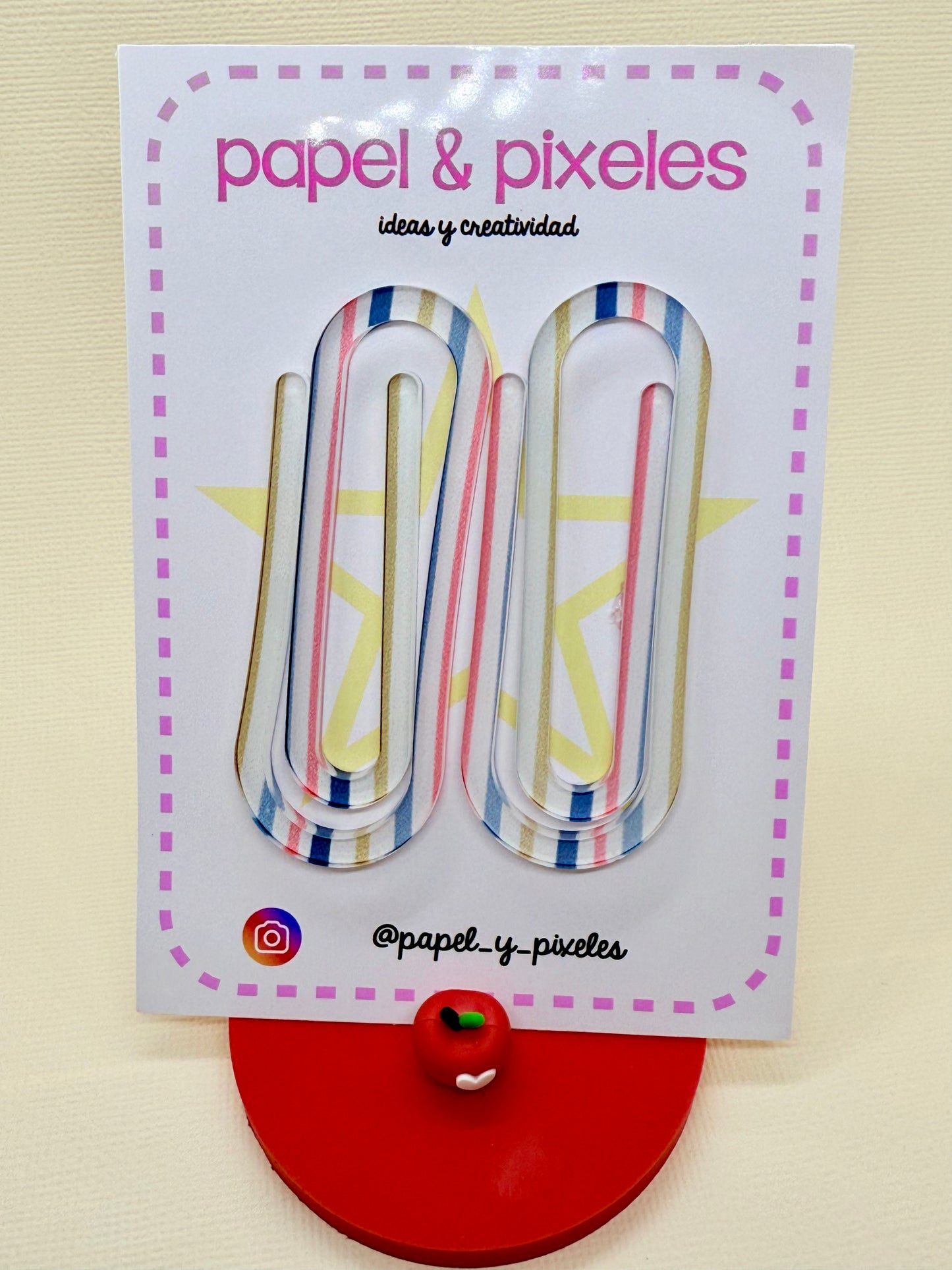 Color Stripes📎 Acrylic Clip Set – Cute & Practical ✨