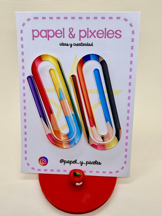 Color Pencils📎 Acrylic Clip Set – Cute & Practical ✨